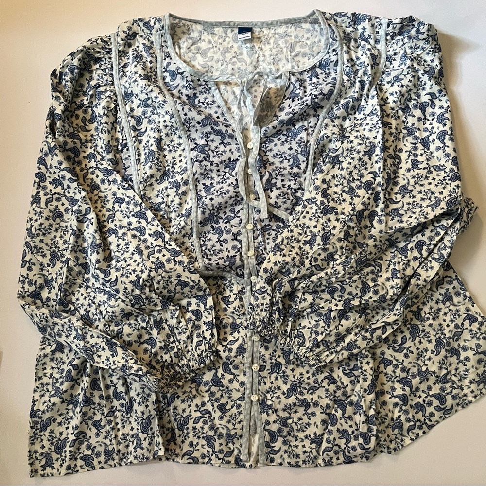 XL NWT Old Navy Peasant Blouse Floral